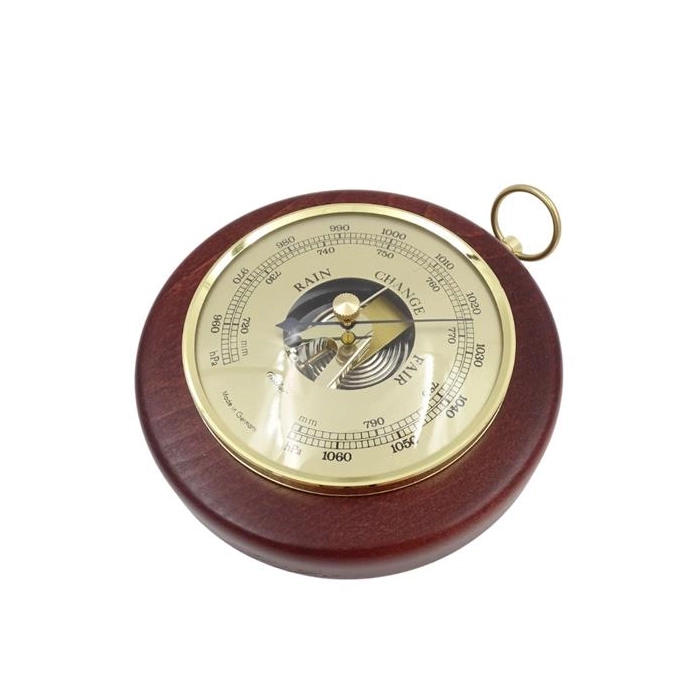 Fischer barometer - brass + beech wood