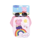Kupak napellenzővel + napszemüveg Peppa Pig - licences termék