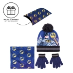Batman gloves chimney cap set - licensed product size 4-8 years (53 cm)