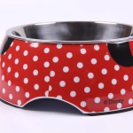 A set of two bowls for a Minnie Mouse pet - S