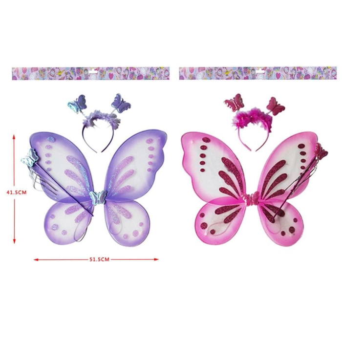 Fairy costume - butterfly wings, headband, wand