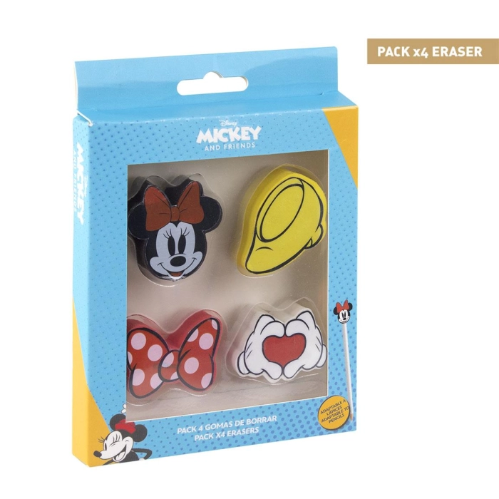 Disney Minnie Mouse gumičky - Licencovaný produkt 4 kusy