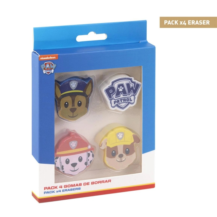 Paw Patrol radírok - 4 darabos licencelt termék