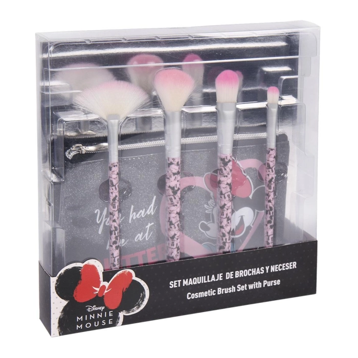 Sada štětců + kosmetická taštička Minnie Disney - Licencovaný produkt