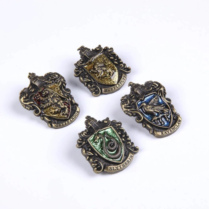 Harry Potter House Emblems x4 Pin Set - Licensed Product