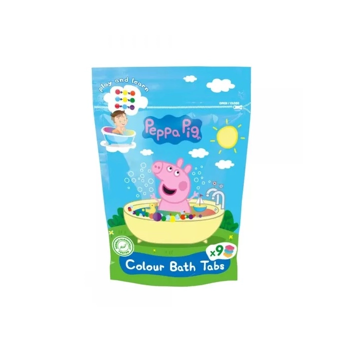 Peppa Pig coloring bath pastilles - 9 pieces
