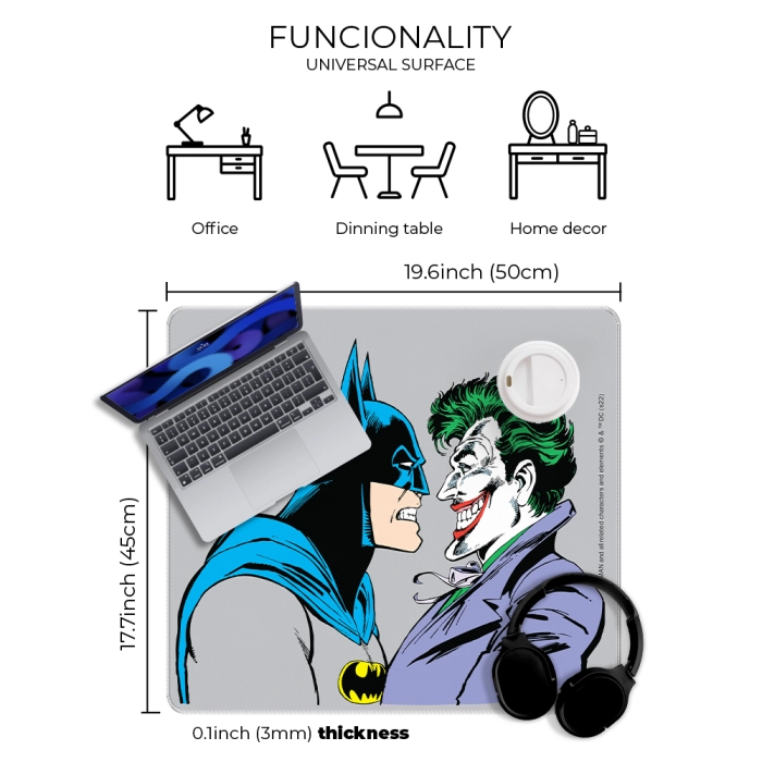 DC Batman und der Joker Schreibtischunterlage - 50x45 cm