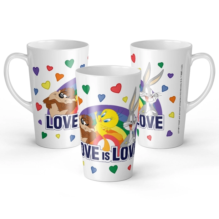 Keramický XL hrnček na latte Looney Tunes - Love is Love