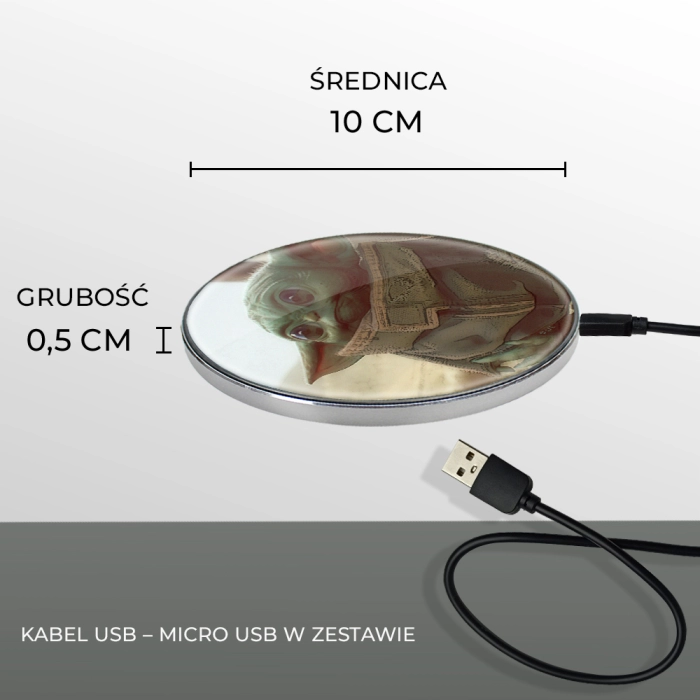 Baby Yoda Star Wars indukčná nabíjačka - licencovaný produkt