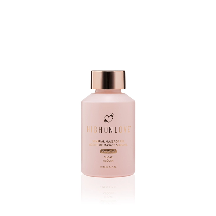 High On Love Sugar High sensual massage oil with the addition of 500mg CBD