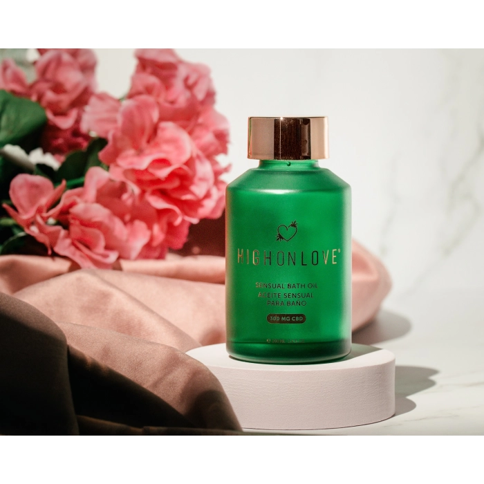 High On Love sensual bath oil with the addition of 300 mg CBD