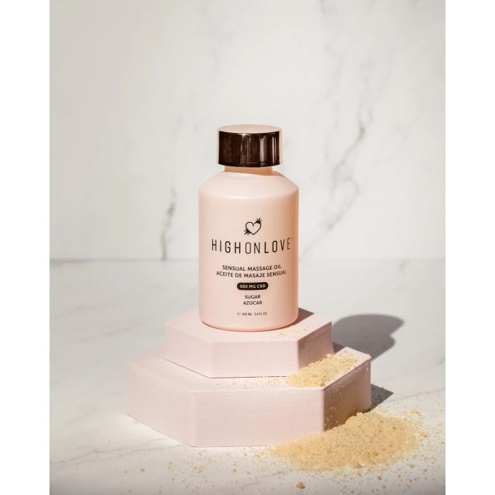 High On Love Sugar High sensual massage oil with the addition of 500mg CBD