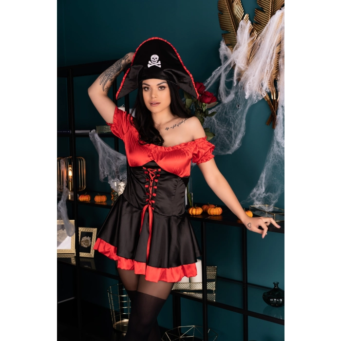 Corsaro set - dress + hat + thong - size L