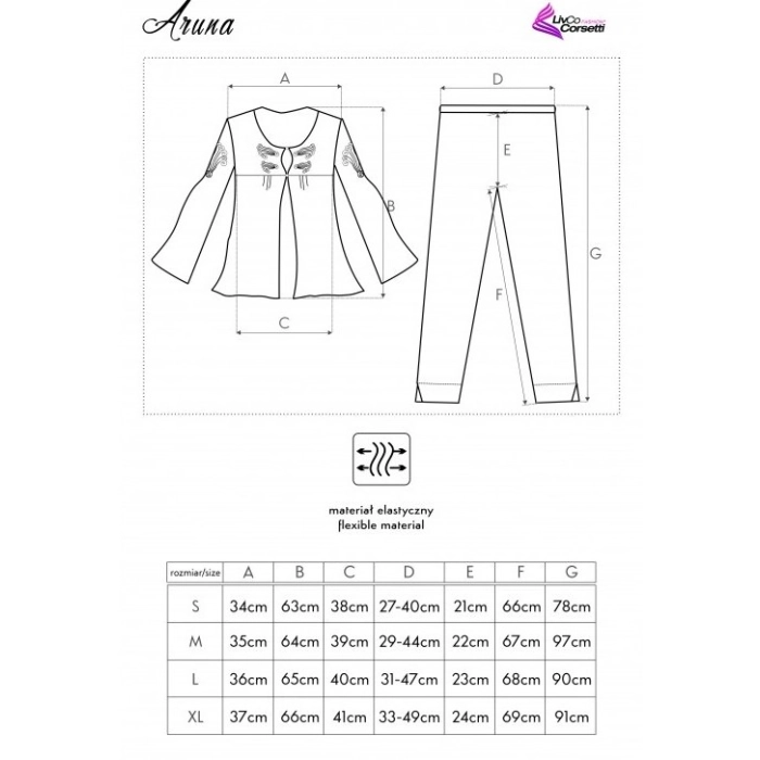 Aruna Exclusive Two Piece Pajamas - Size S
