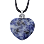 Natural stone heart necklace