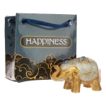 Decorative figurine of a happy elephant
