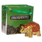 Decorative figurine of a happy elephant