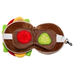 Hamburger plush travel pillow and eye mask