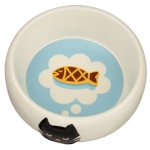 Feline Fine ceramic pet bowl - white