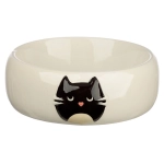 Feline Fine ceramic pet bowl - white