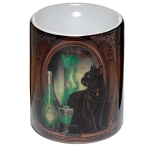 Oil burner Cat with absinthe by Lisa Parker