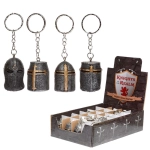 Medieval knight's helmet keychain