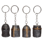 Medieval knight's helmet keychain