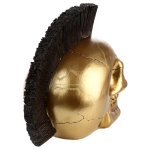 Zlatá figurka s lebkou Punk Mohican