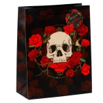 Skulls and roses gift bag - size L