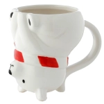 Polar bear inverted head mug