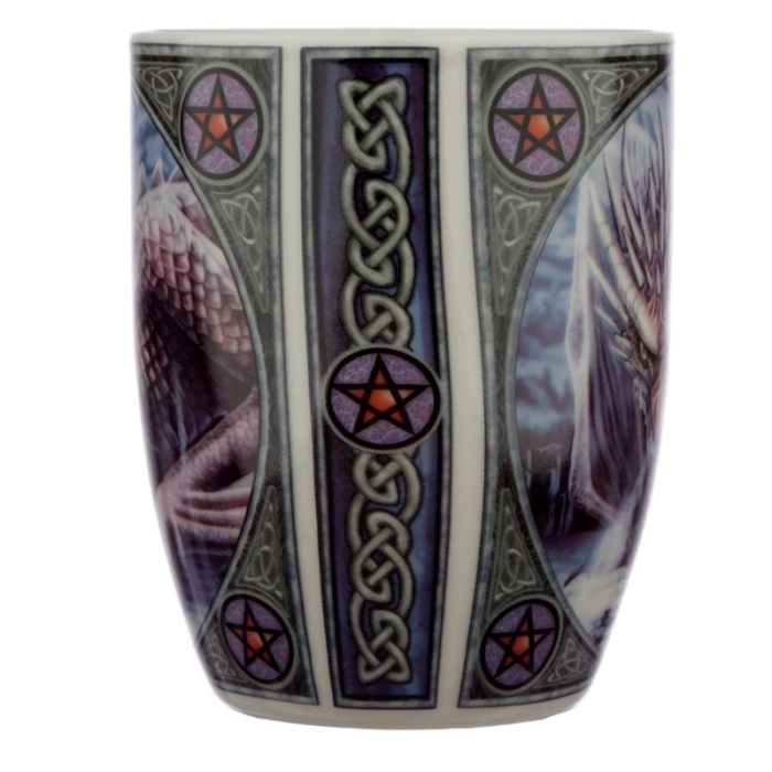 Porcelain mug Dragon and Wolf - Lisa Parker