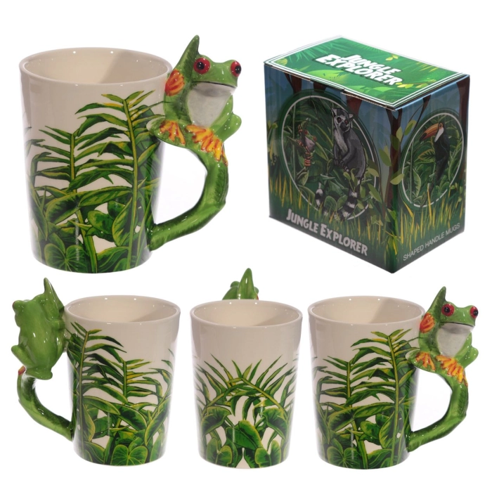 Tropical cup with a frog