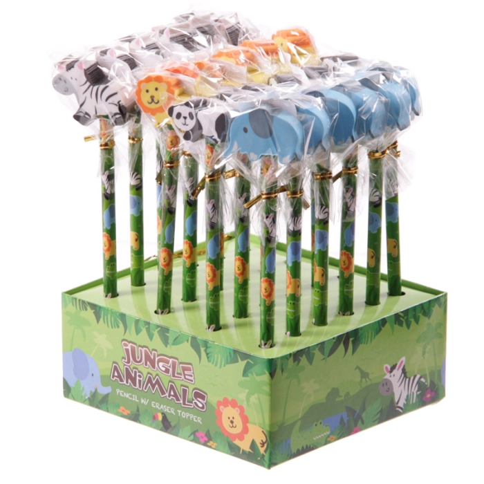Pencil with a jungle eraser