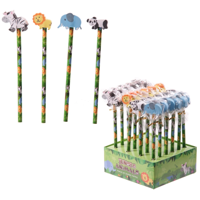 Pencil with a jungle eraser
