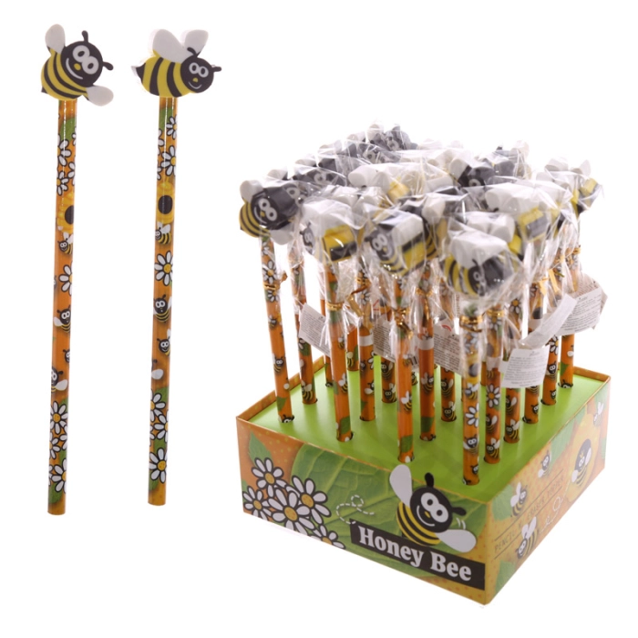 Pencil with eraser bee