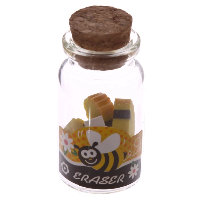 Mini rubbers for rubbing bees in a jar
