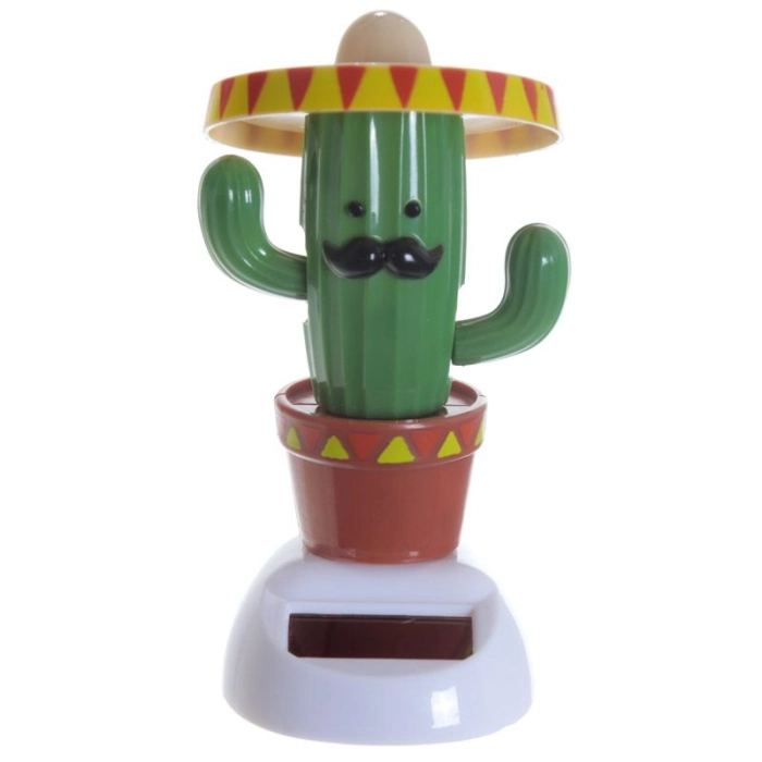 Solar figurine - Cactus in a sombrero