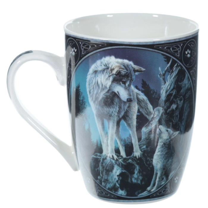 Porcelain mug Lisa Parker Wolf the guide