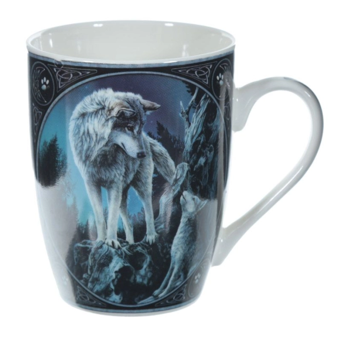 Porcelain mug Lisa Parker Wolf the guide