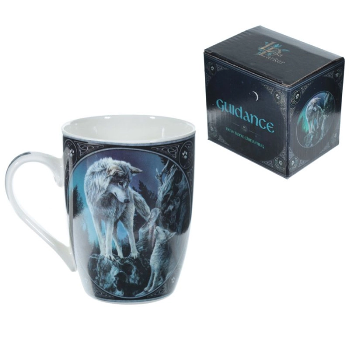 Porcelain mug Lisa Parker Wolf the guide