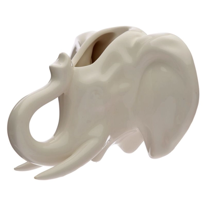 Ceramic elephant head flowerbed