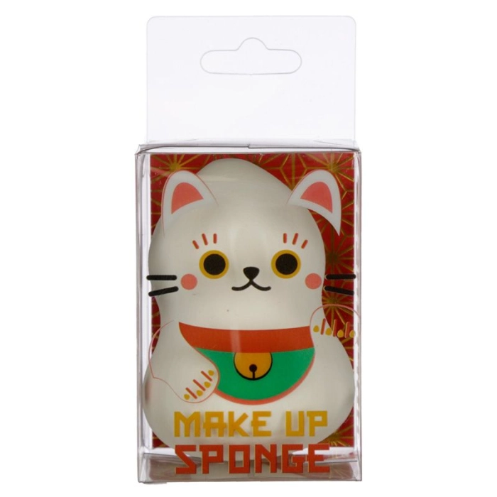 Kozmetická hubka na make-up šťastná mačka Maneki Neko