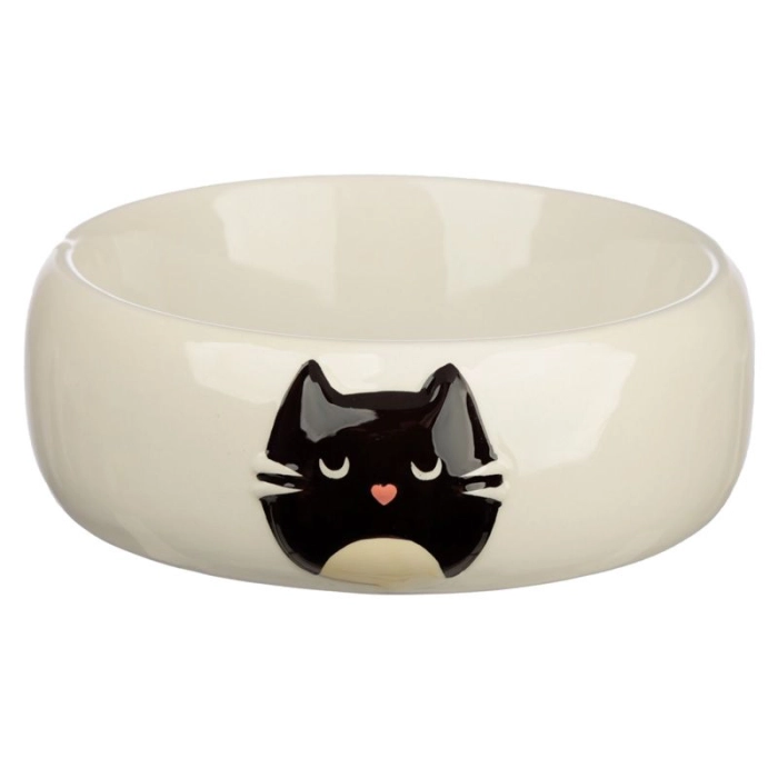 Feline Fine ceramic pet bowl - white