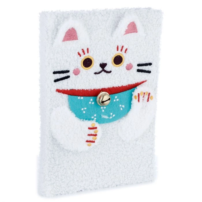 Plush set - pencil case + notebook Maneki Neko Cat Luck