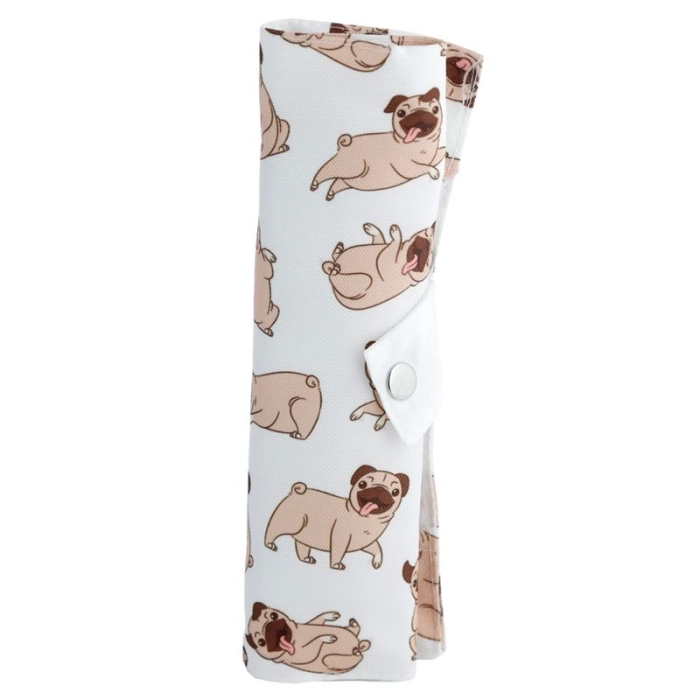 Bamboo cutlery in a case - Pug