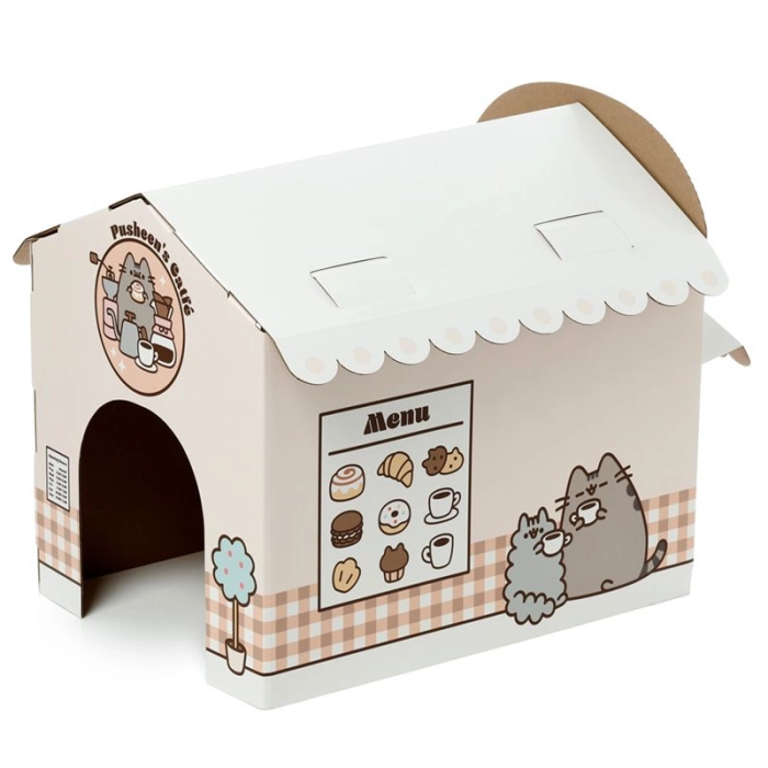 Kočka Pusheen - DIY kartonový domeček pro kotě