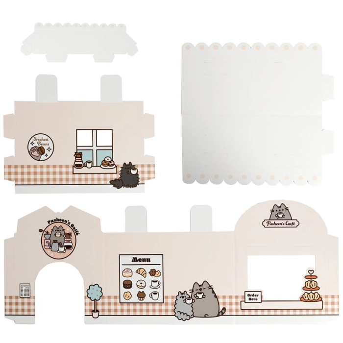 Kočka Pusheen - DIY kartonový domeček pro kotě