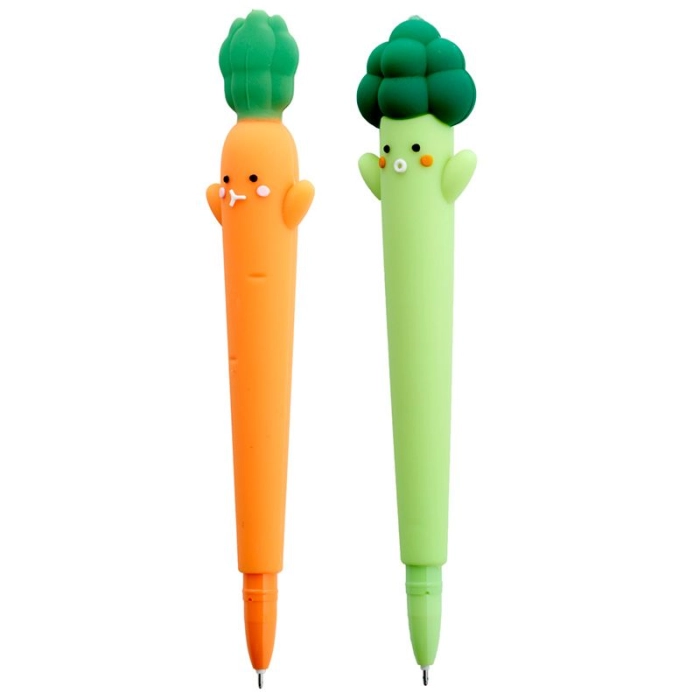 Fineliner pen vegetable friends - carrot or broccoli