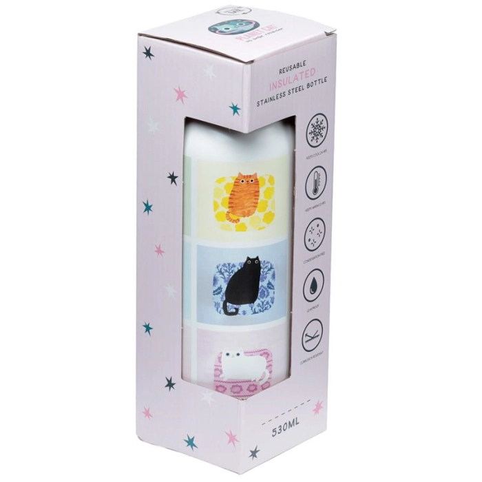 Heat insulating bottle Planet Cats