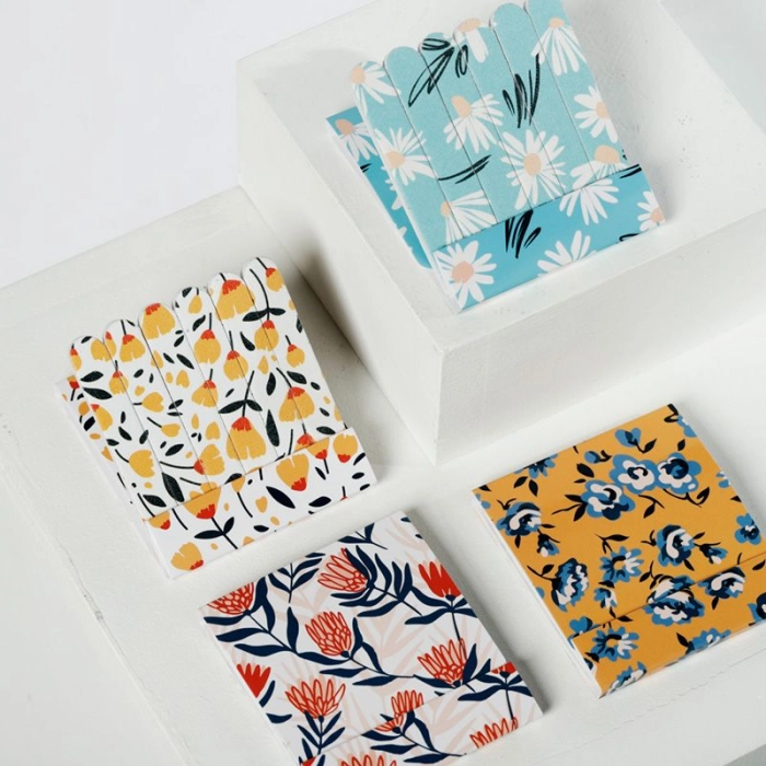 Set of 6 nail files - flowers